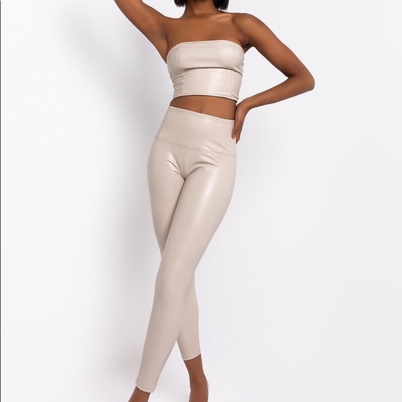 BRAND NEW/ Vegan Leather 2 piece Ensemble - Picture 5 of 5